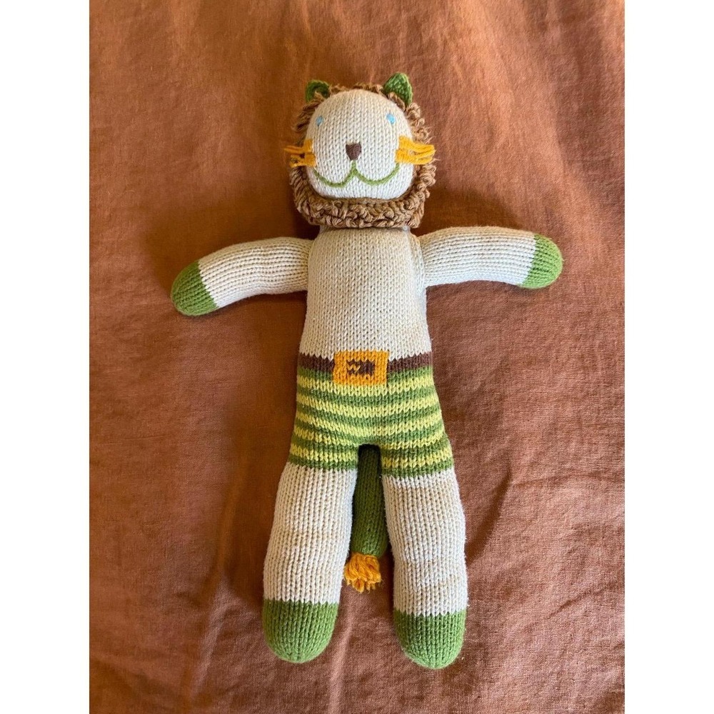 Blabla Doll Wild Animal 12" Hand Knit Cotton Toy Peru Lion Charles sku49